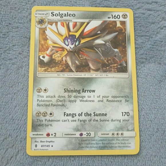 Pokemon | Other | Stage 2 Solgaleo Pokemon Card | Poshmark